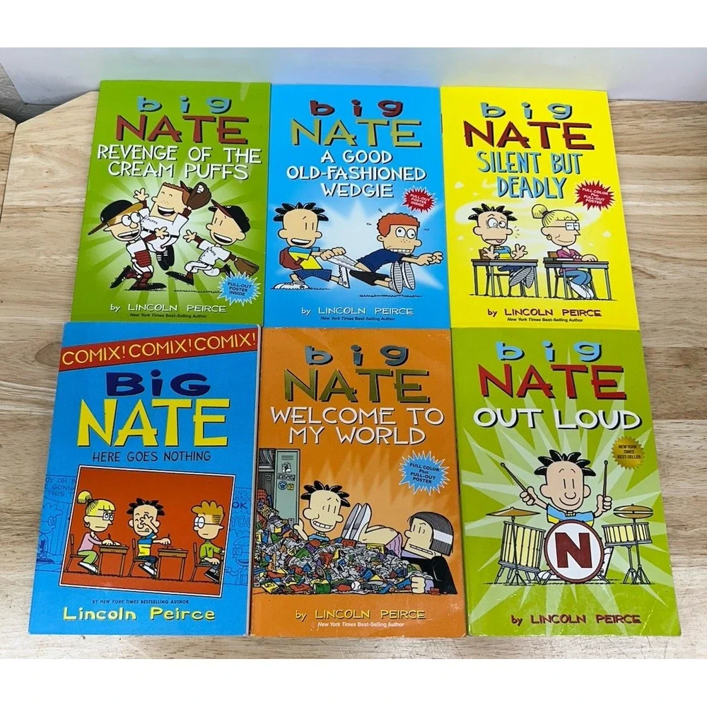 Lot of 18 Big Nate Paperback & Hardcover Books Lincoln Pierce Activity Books